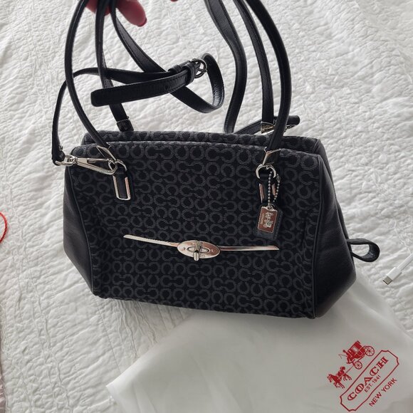 Coach bag black Coach print - Picture 1 of 5